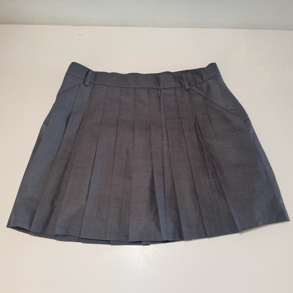AC for AG Gray Pleated Mini Skirt